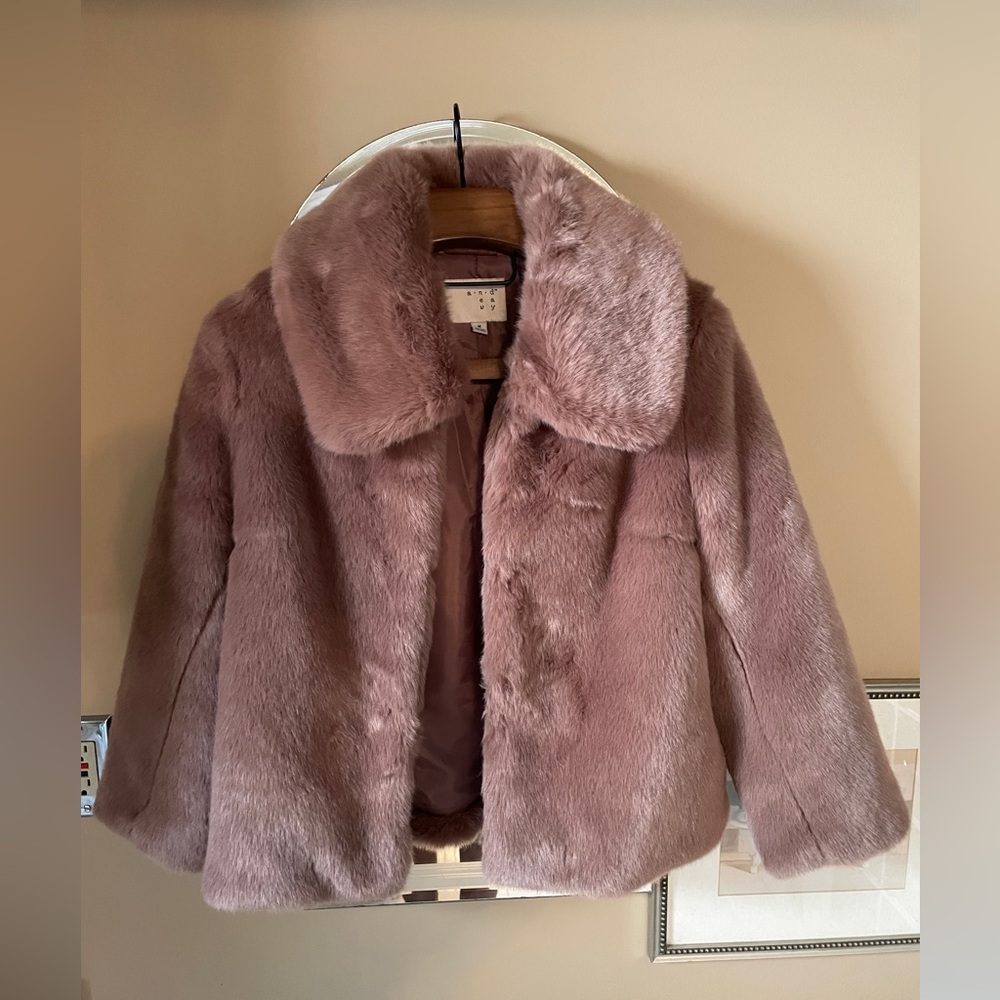 a new day Women's Faux Fur Jacket in Mauve